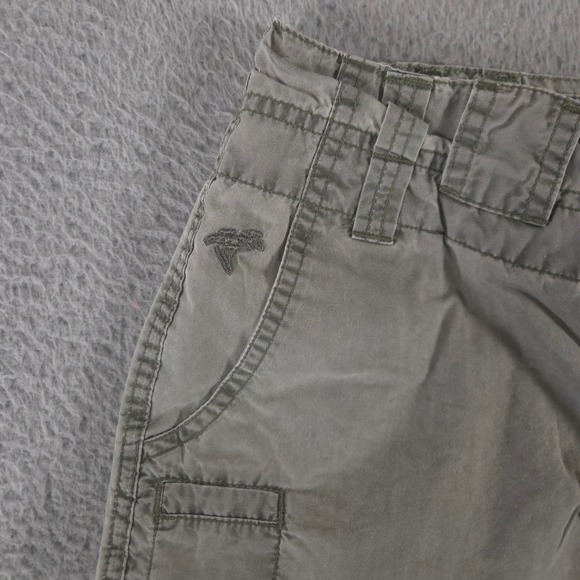 LOT OF 2 Columbia Pants Women 6 Medium Green Tan Cargo Cotton Hiking Straight - Picture 9 of 16